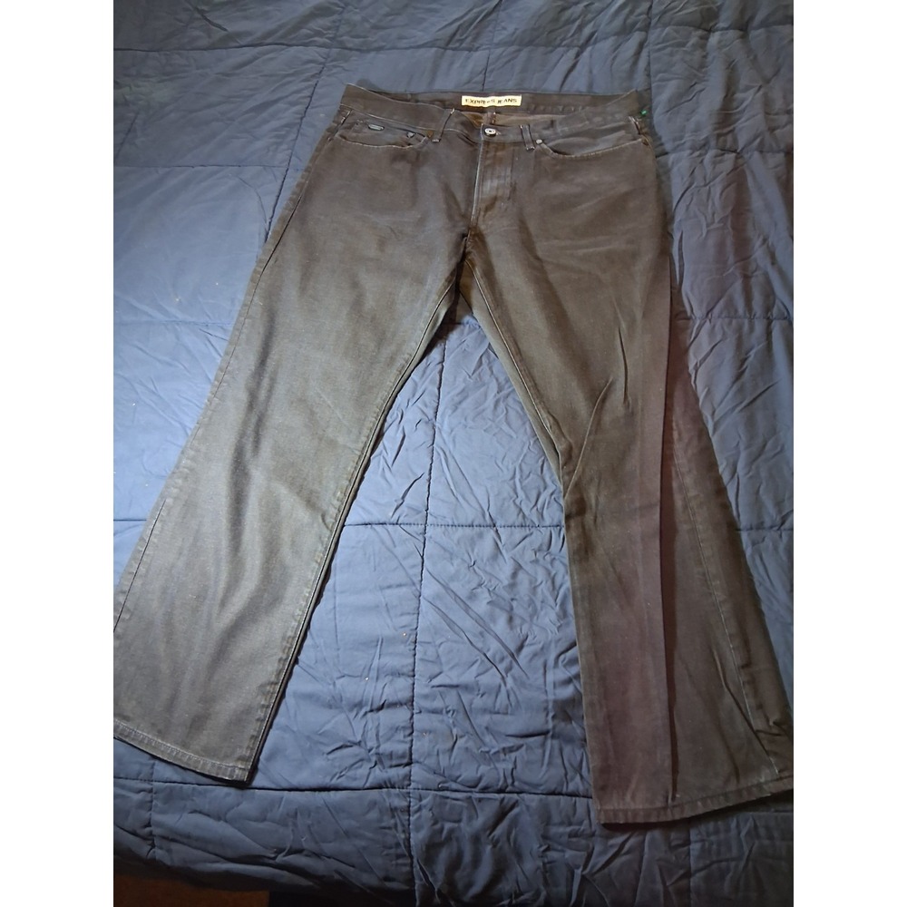 EXPRESS Slim Stretch Red Line Selvedge Dark Wash Preppy‎ Jeans 36x30